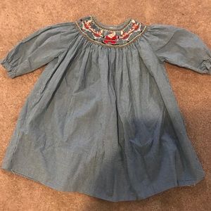 Rosalina smocked Christmas dress